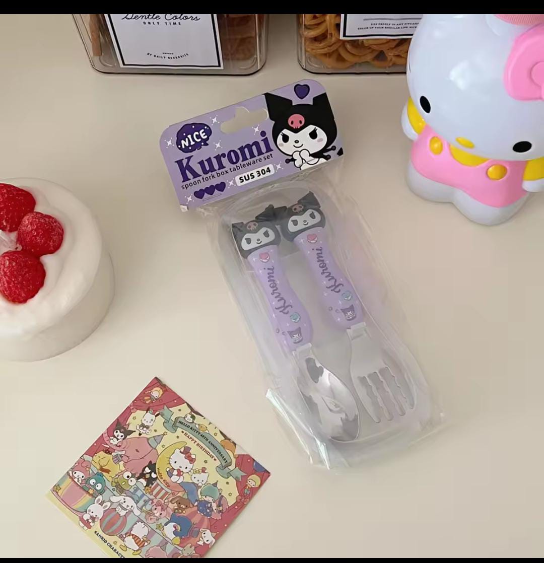 Sanrio themed cutlery set