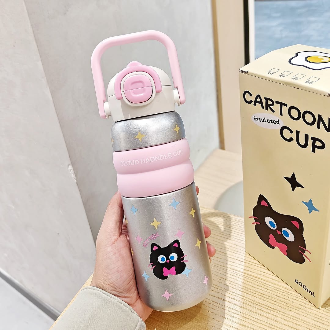 Cartoon Cup Egg Yolk Stainless Steel Bottle-600ml