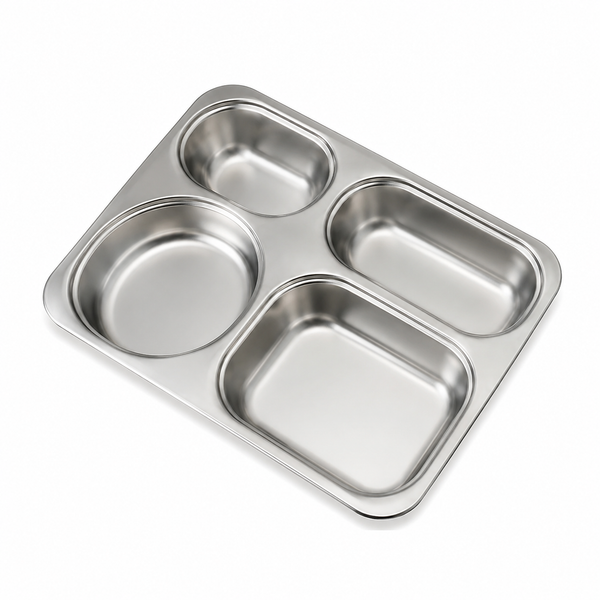 Steel Tray 304 – Rust-Proof, 4-Compartment-850ml