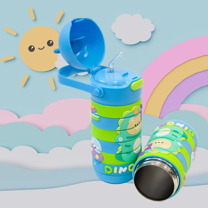 Bentobliss Back to School Bundle — Blue (Dinosaur Bottle + Leakproof Lunchbox)