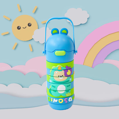 Bentobliss Back to School Bundle — Blue (Dinosaur Bottle + Leakproof Lunchbox)
