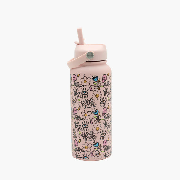 Cute Pattern Stainless Steel Water bottle - 1 litre