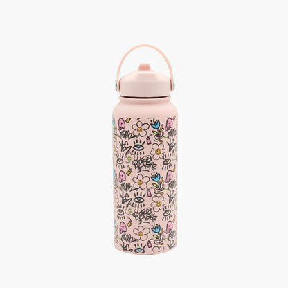 Cute Pattern Stainless Steel Water bottle - 1 litre