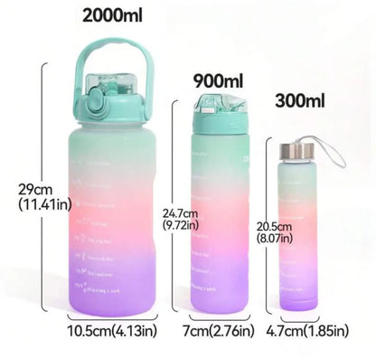 Motivational 3Pc Water Bottle