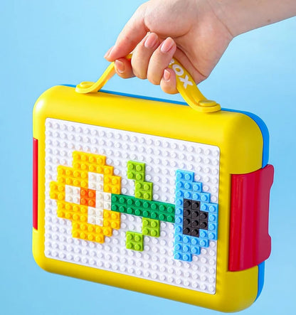 BPA-Free Bento Lego Activity Lunch Box – Creative Lunch Box with Buildable Lego Parts for Kids