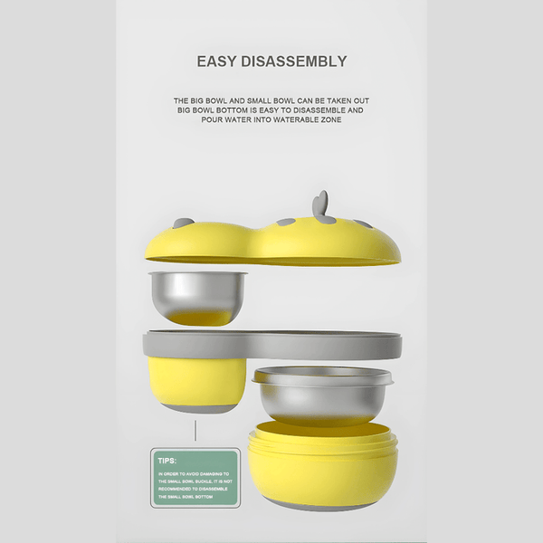 YOBOX Baby Feeding Bowl Set - Stainless Steel