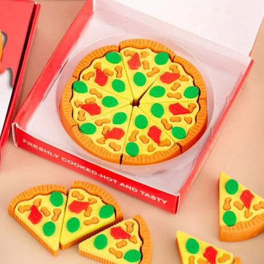 Pizza Party Eraser Set