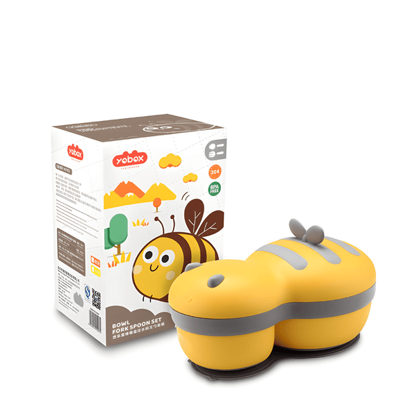 YOBOX Baby Feeding Bowl Set - Stainless Steel